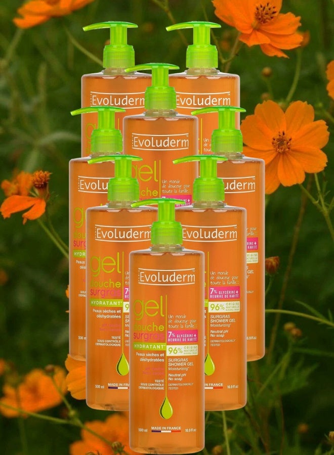 Evoluderm 8 Pieces Evoluderm Moisturizing Sugras Shower Gel 500ML - Image 1